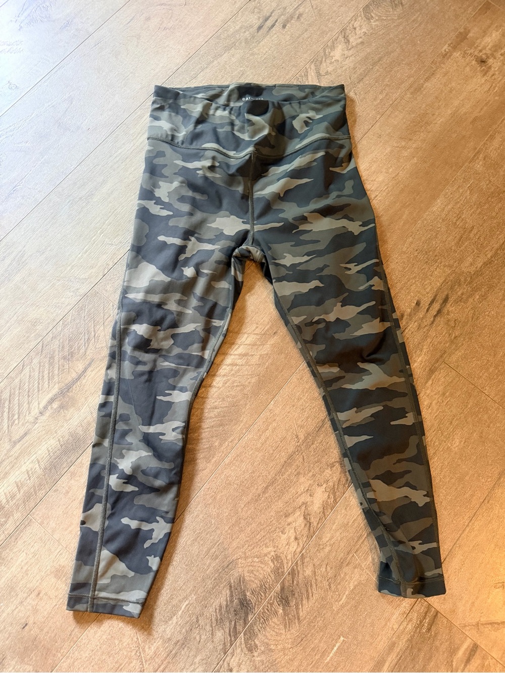 Athleta Kids Camo Leggings - Olive and Gray